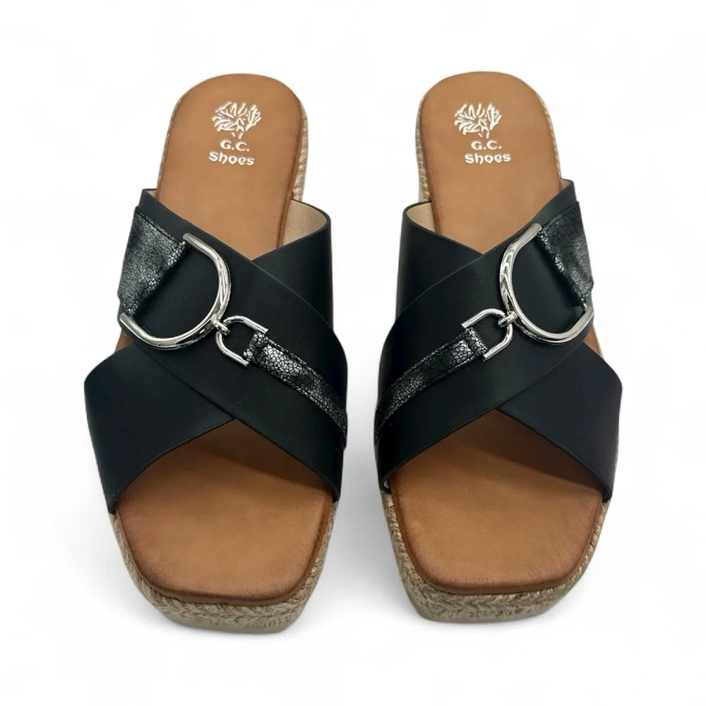 NWT, GC Lindsey Wedge Sandals